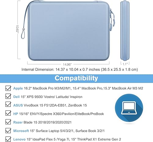 Miniatura 9 de FINPAC Funda rígida para laptop de 14 pulgadas para Acer Chromebook 14  HP Stream 14  Dell Inspiron 14  Lenovo IdeaPad 14, bolsa protectora de
