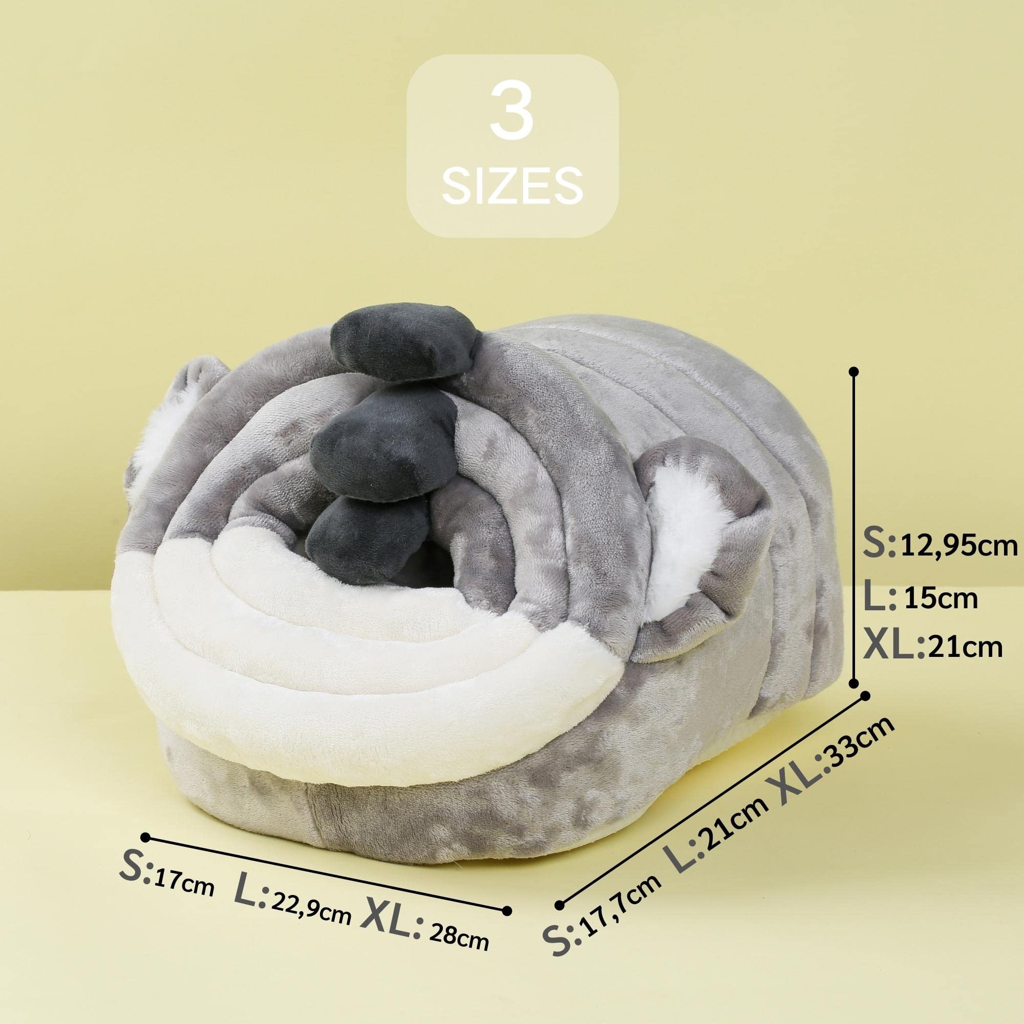 JanYoo Kleintierhöhle für Chinchilla, Igel, Meerschweinchen, Käfigzubehör, Spielzeug, für Bartagame, Hamster, Frettchen, Ratte(Koala,XL)