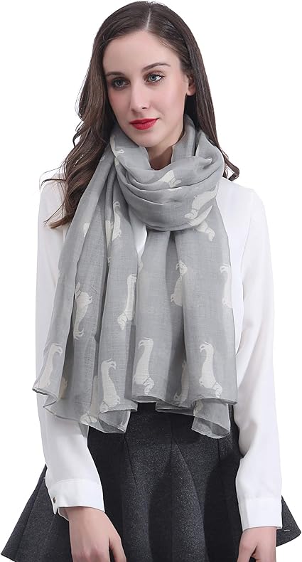 Lina & Lily Kerstvakantie Print Dames Sjaal Sjaal Wrap Lichtgewicht