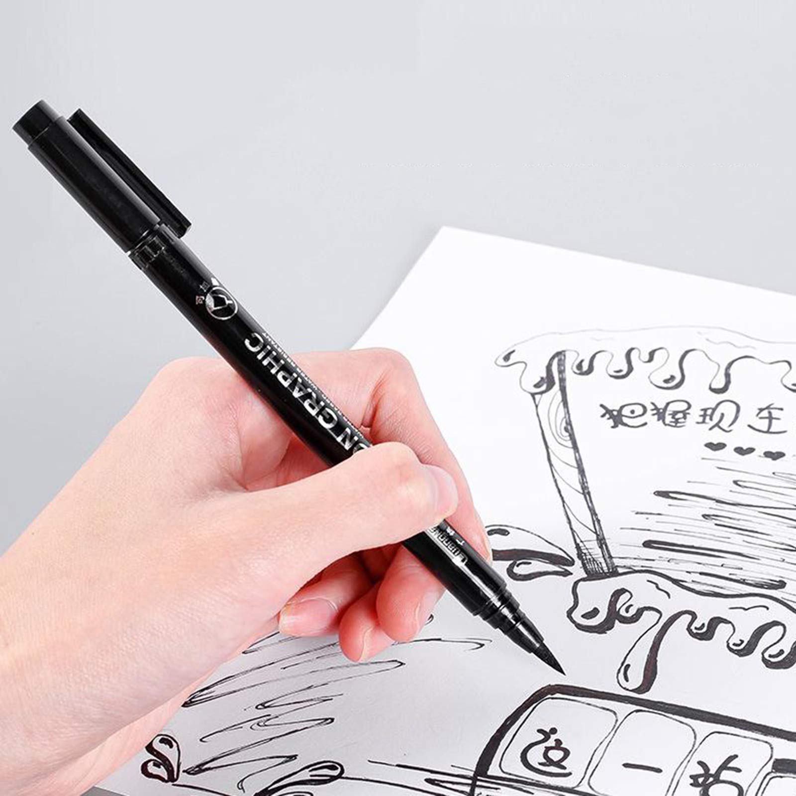 10 zestawów Uni Pin Fine Liner Pen Rysunek Pigment Marker Wodoodporny Szkicowanie 6 sztuk