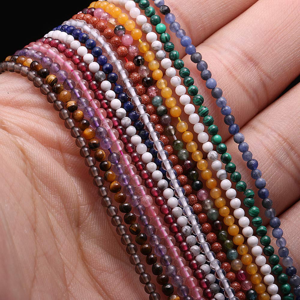 Perles Rondes En Pierre De Grenat Naturel AAA + Pour La Fabrication