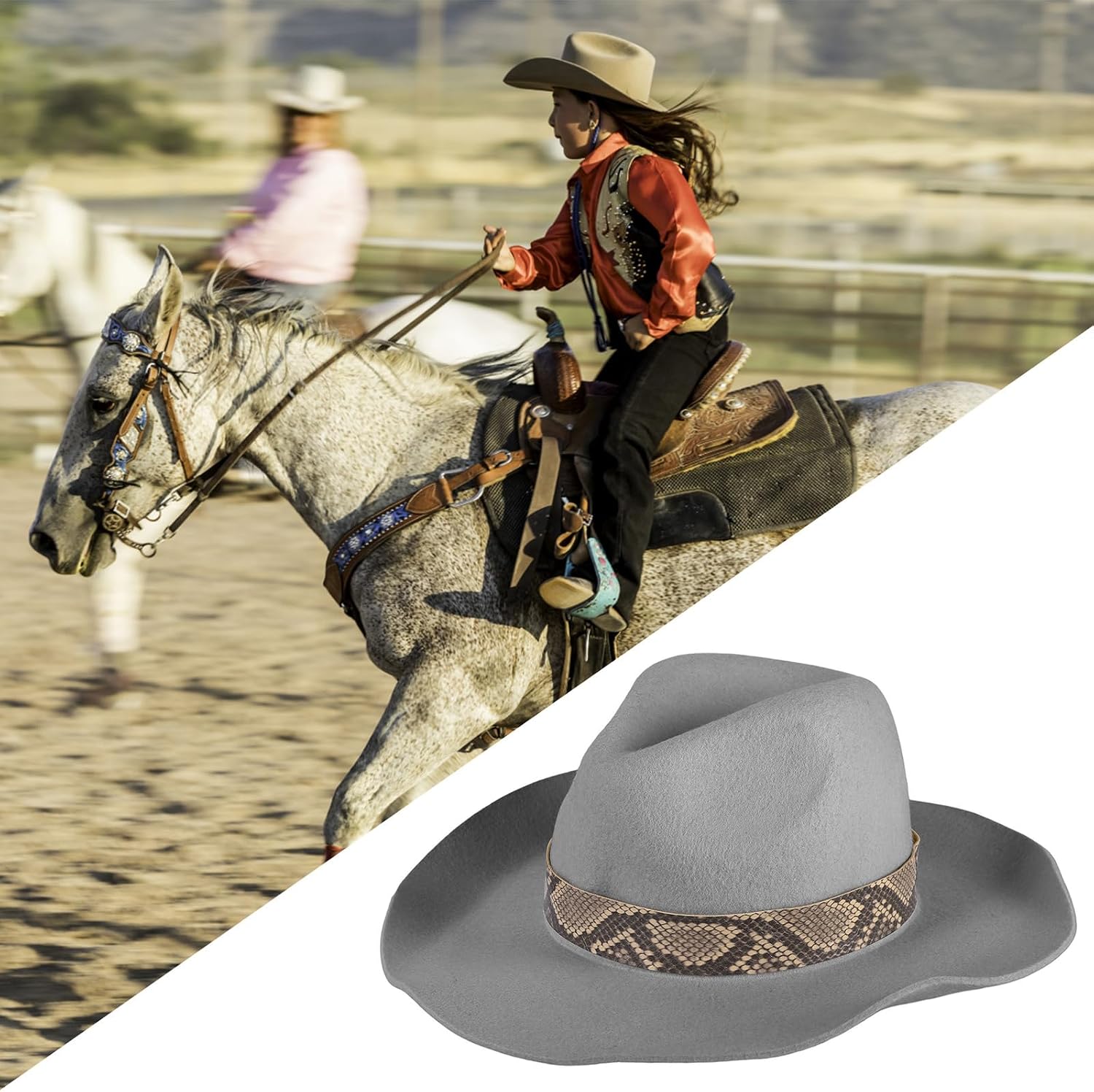 Stylish Wool Western Wide Brimmed Hat for Women Men Photo Props Western Wool for Men Women Unisex Wear Pork Pie Hat for