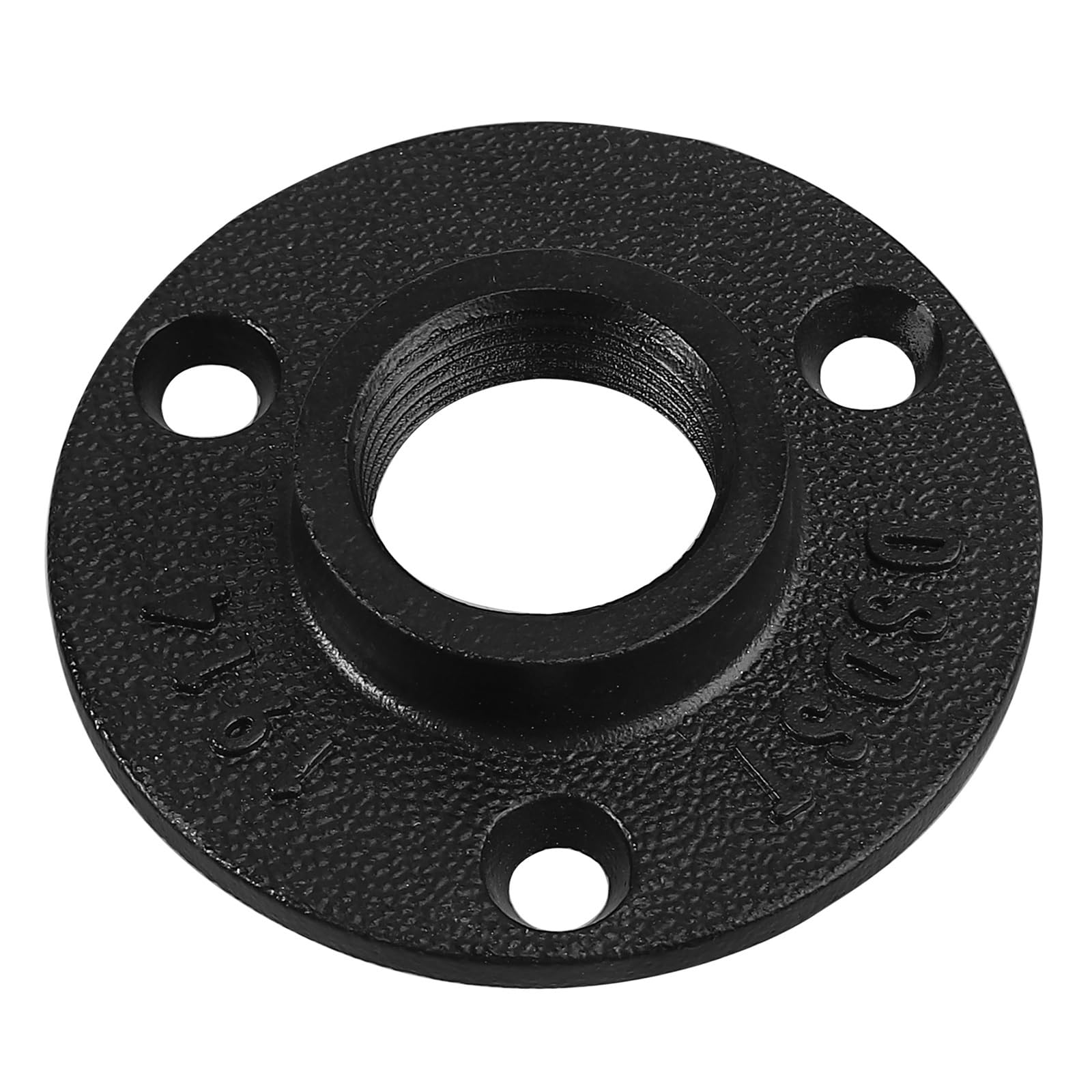 Ozliyy Black 10Pcs 3 Holes Base Floor Flanges Aluminum Alloy Bsp Threaded Shelf Rack Fixing(,3/4")