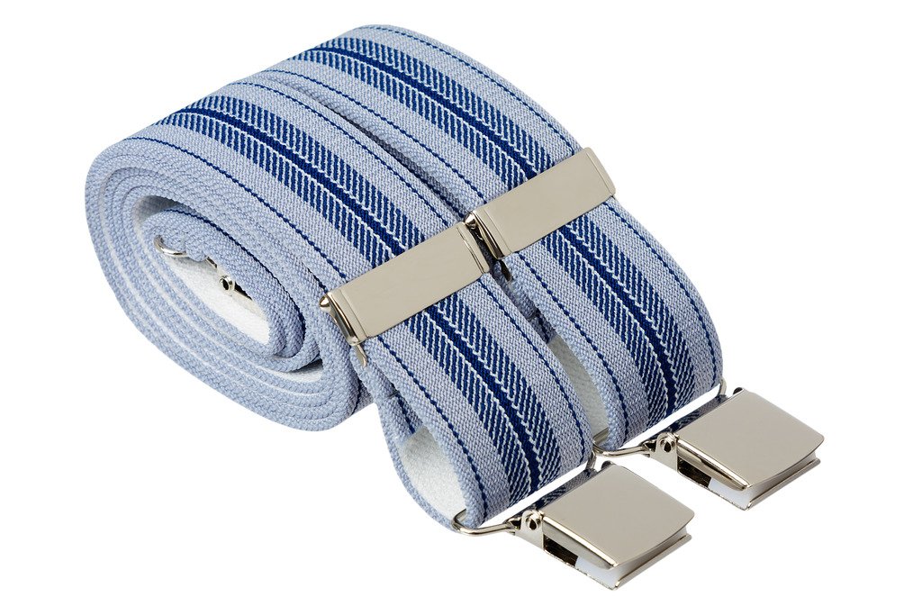 Soportes para pantalones a rayas resistentes pack de 4 Azul Mix M 6