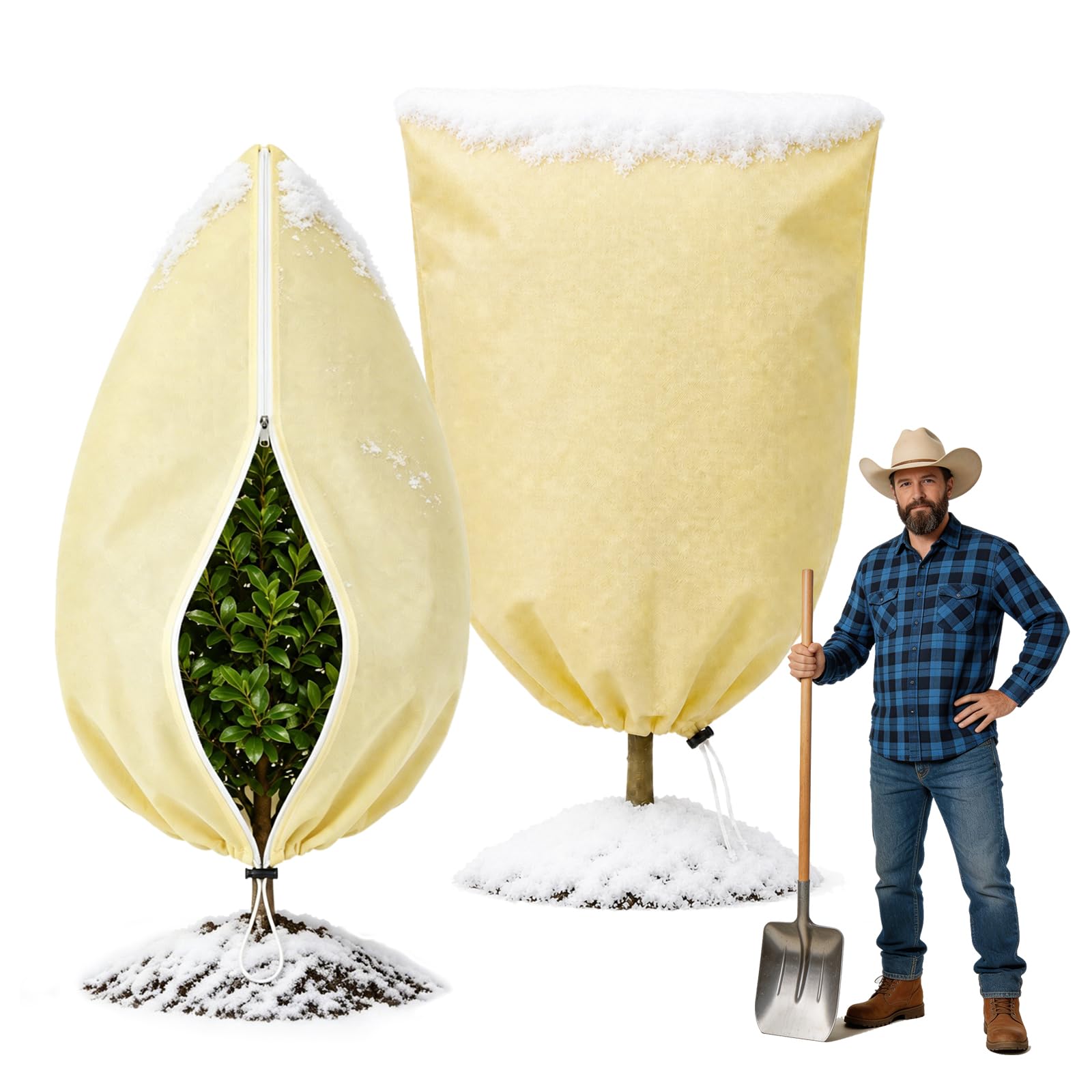 NONMON Pack of 2 Winter Protection for Plants, Frost Protection Pot Plant