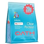 Oath Nutrition Clear Whey Isolate Protein Powder, ICY Blue Razz, 20g Complete Protein per Serving, No Added Sugar, Grass-Fed, 21 Servings