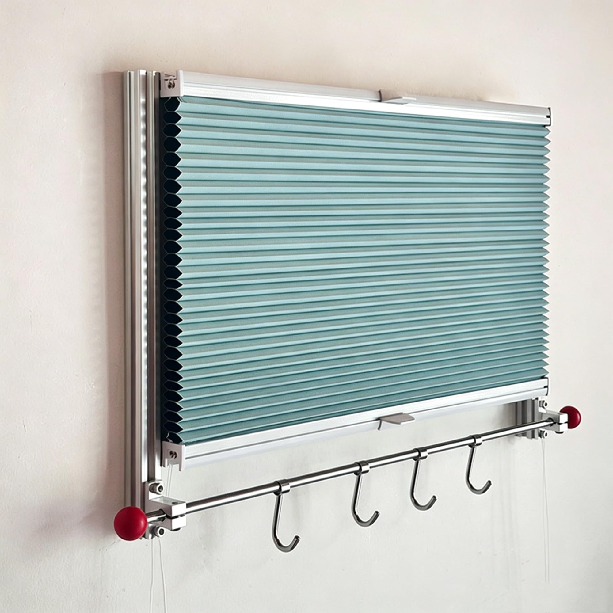 Tapa Decorativa Para Caja De Contador - Diseño De Persiana Celular | Con Ganchos De Acero Inoxidable - Para Ocultar Cajas De Interruptores/cajas De Disyuntores(Blue,60x45cm/23.6x17.7in)