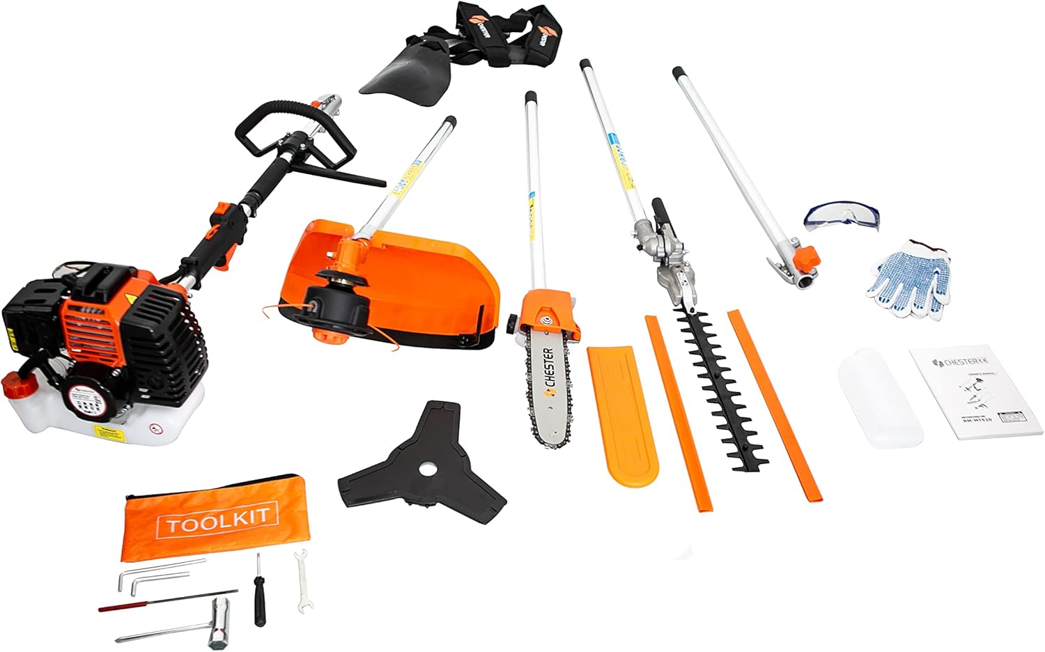 Chester Multi Function 5 in 1 Garden Tool 52 CC Hedge Timmer