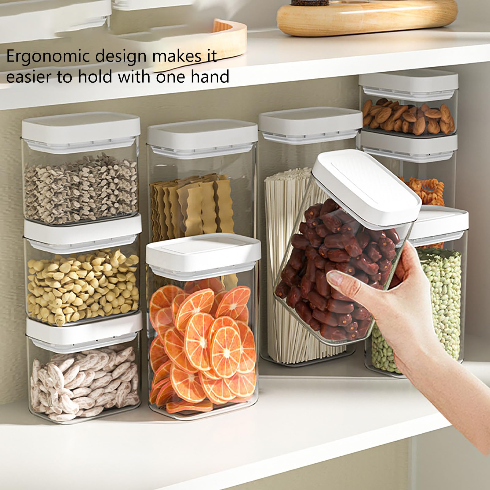 Amazon｜穀物ディスペンサー、食品保存容器5個、密封穀物食品容器
