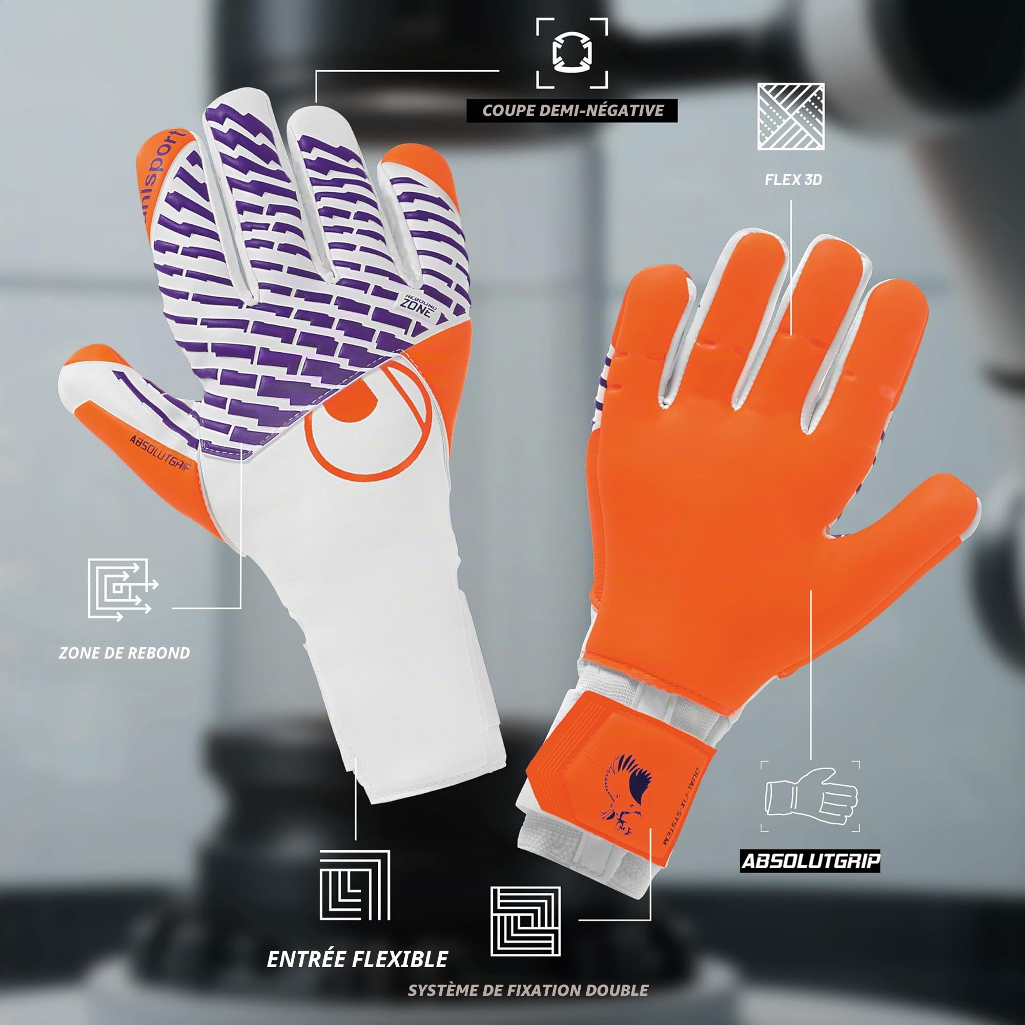 uhlsport Gants de Gardien de But de Football - Gants de Gardien de But Maik Maignan Absolutgrip