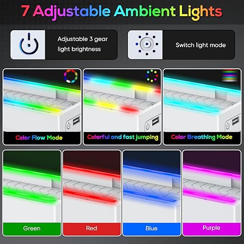 Miniatura 2 de YUANHOT Soporte de pared para Nintendo SwitchNintendo Switch OLED, juego de soporte de pared con 7 soportes para tarjetas de juego, 4 soportes Joy