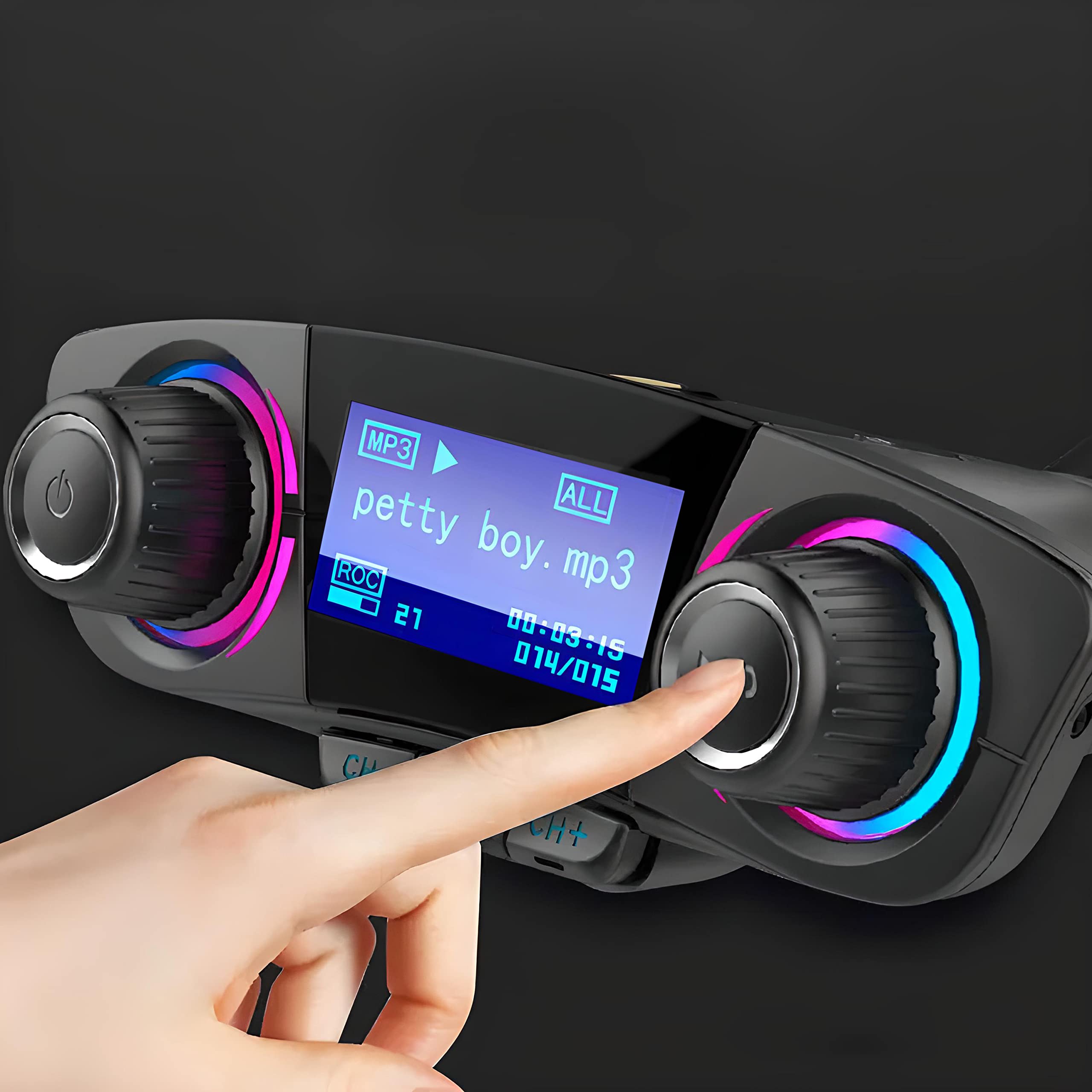Nulaxy Trasmettitore FM Bluetooth Auto 5.3 - Ricarica 54W, 4 Porte, Bassi Potenti E Luci LED - Foto 8