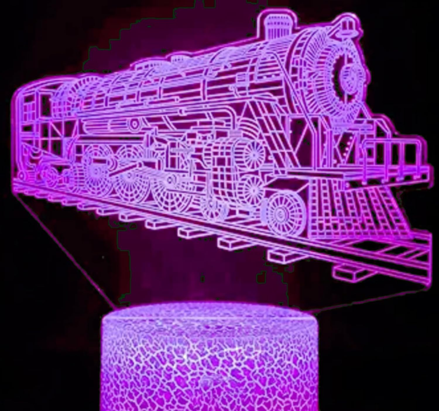 3D Train Night Light Optical Illusion Led Lamp 16 Colors Changing Birthday Xmas Gift for Boys and Girls Kids Children Room Decor image 2