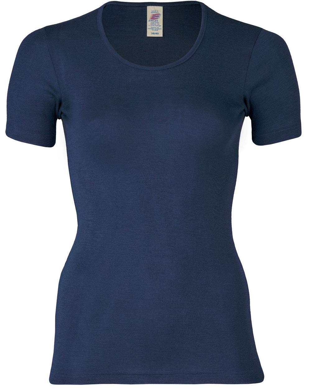 Engel Natur, Camicia da Donna/T-Shirt a Maniche Corte, 70% Lana (Biologica), 30% Seta