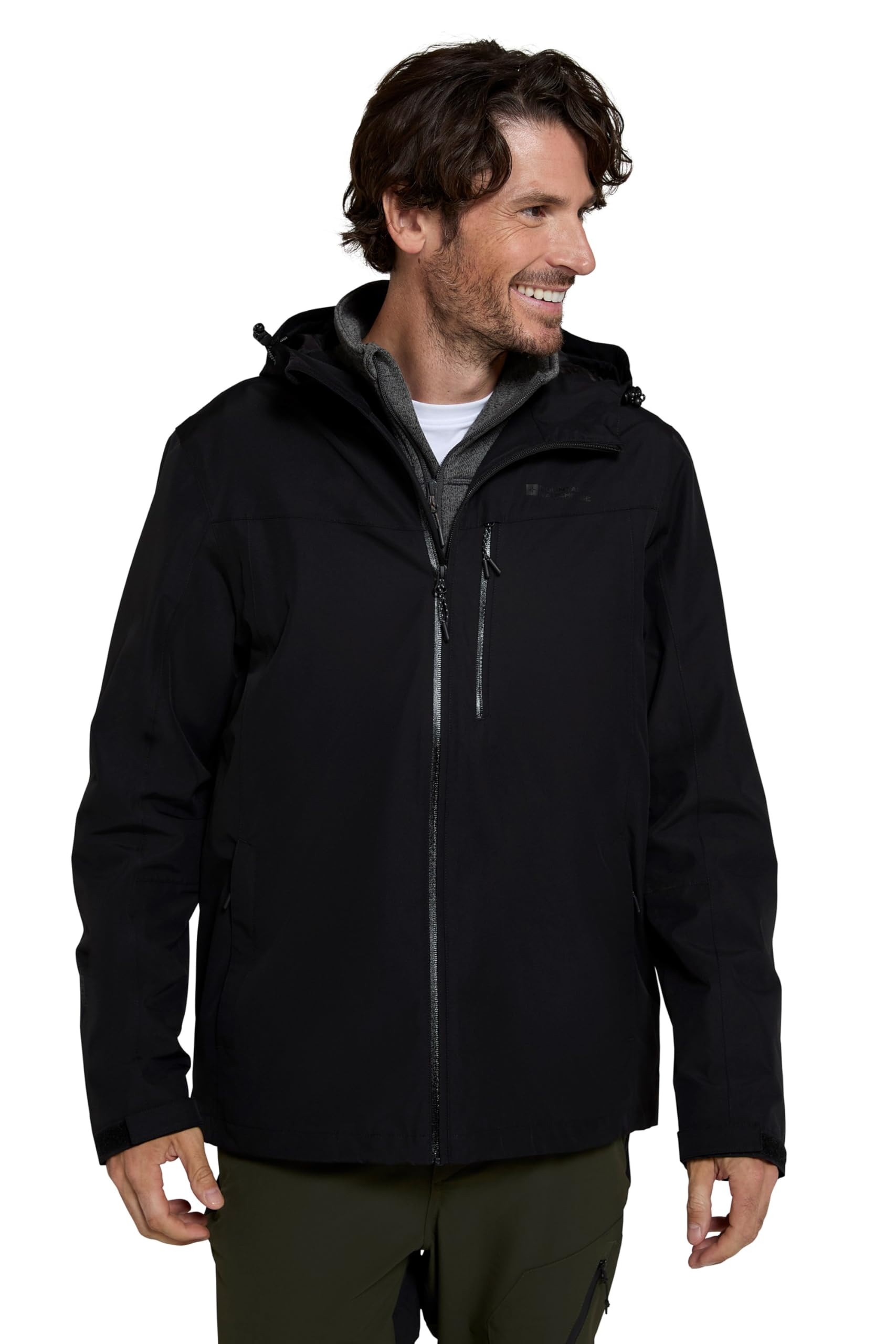 Mountain Warehouse Men's Jet Black Brisk Extreme Waterproof Jacket Xl
