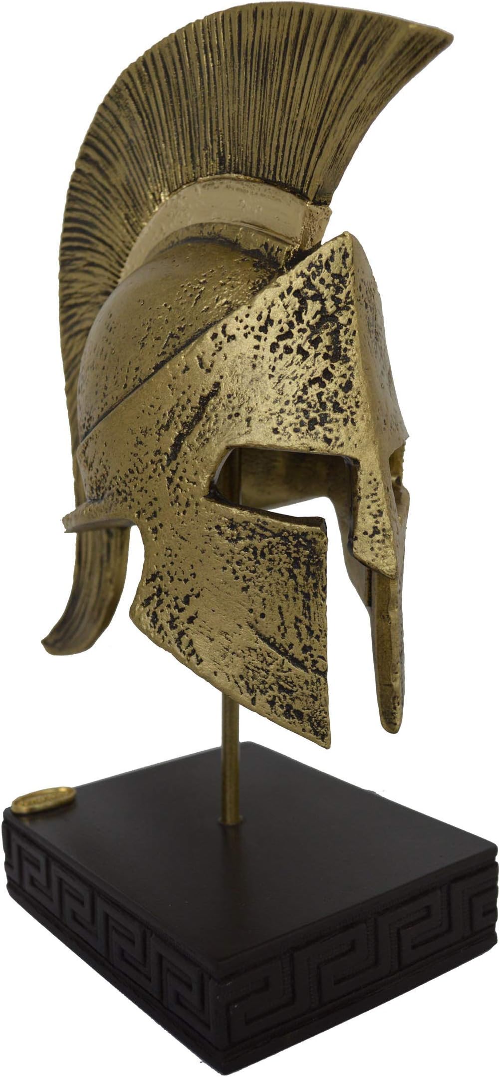 Talos Artifacts Leonidas Helmet King Spartan Hero Alabaster Small Sculpture with Bronze Effect
