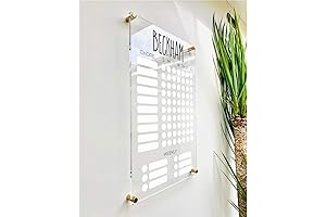 Dry-Erase Chore Chart | Office Home Family Kids Teen Mom ADHD Wall Calendar