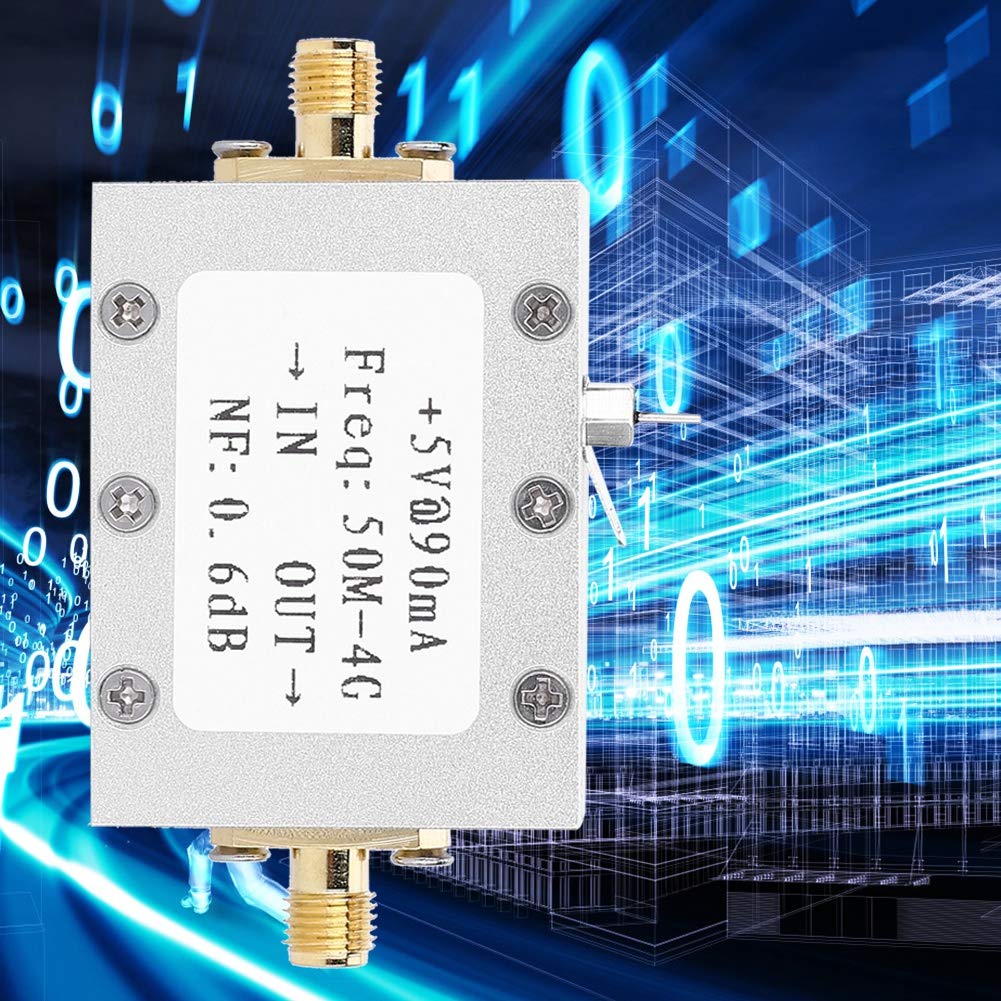 Pilipane Amplificador De Bajo Ruido, Preamplificador De Frecuencia Intermedia De Alta Frecuencia LNA 50M-4GHz, para Radioaficionado con Ganancia De 0.6dB NF Y 19dB