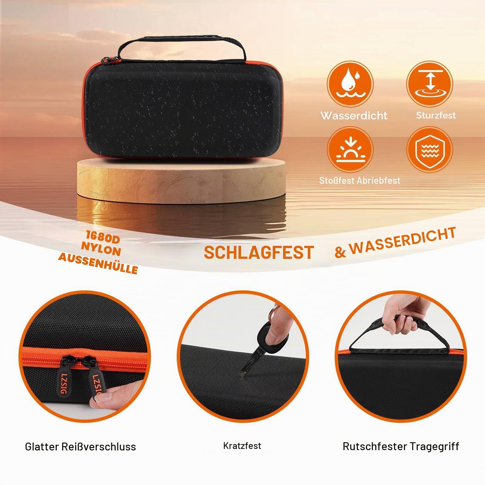 Kabellose Mikrofonhülle, kompatibel mit JBL Wireless Two Microphone System, vorgeschnittener Schaumstoff für Dual Handheld Partybox Mikrofon, Reisetasche für Receiver, Batterien und Adapter, Karaoke