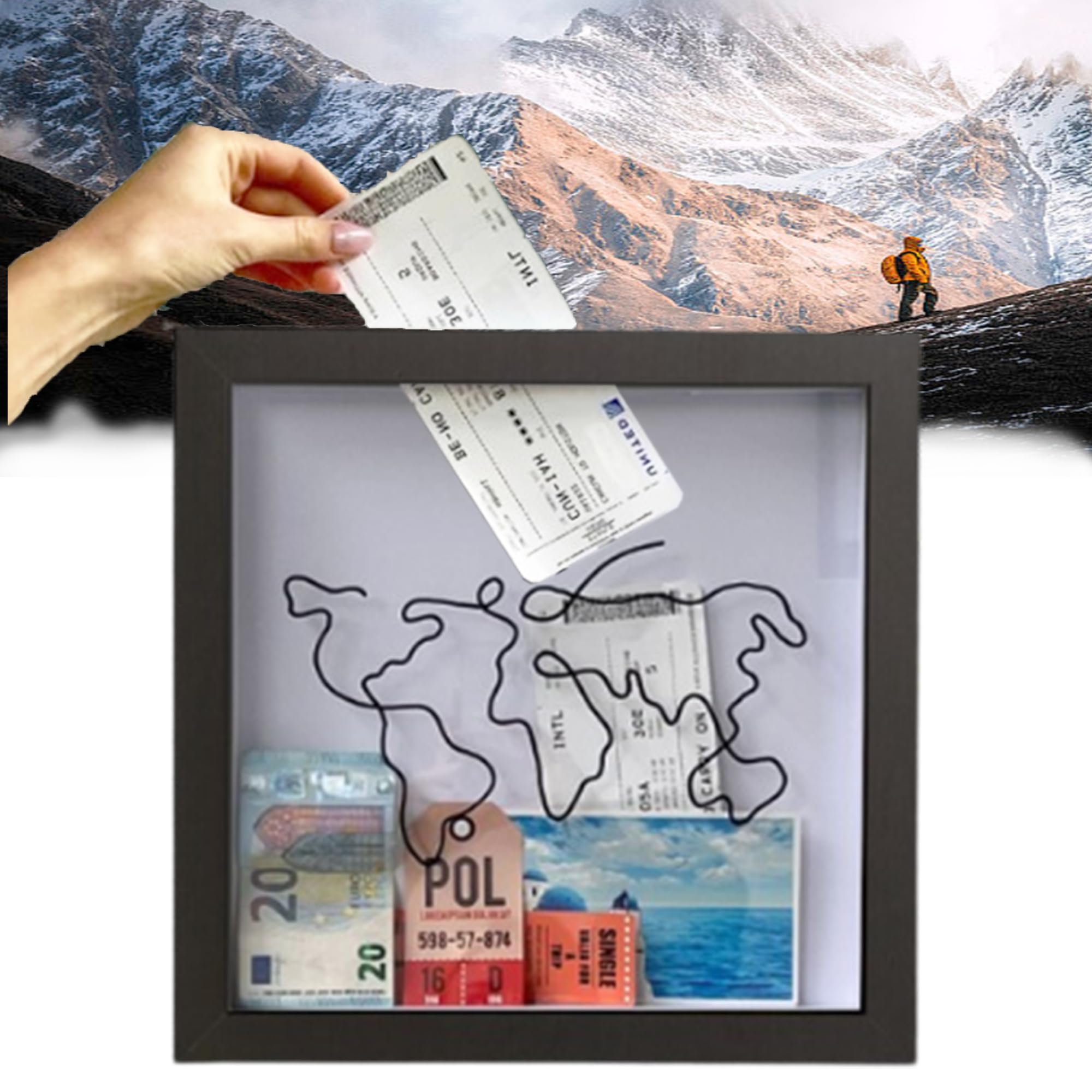 Scatola Memorabilia 20x20cm Scatola Ricordi Viaggio - Adventure Archive
