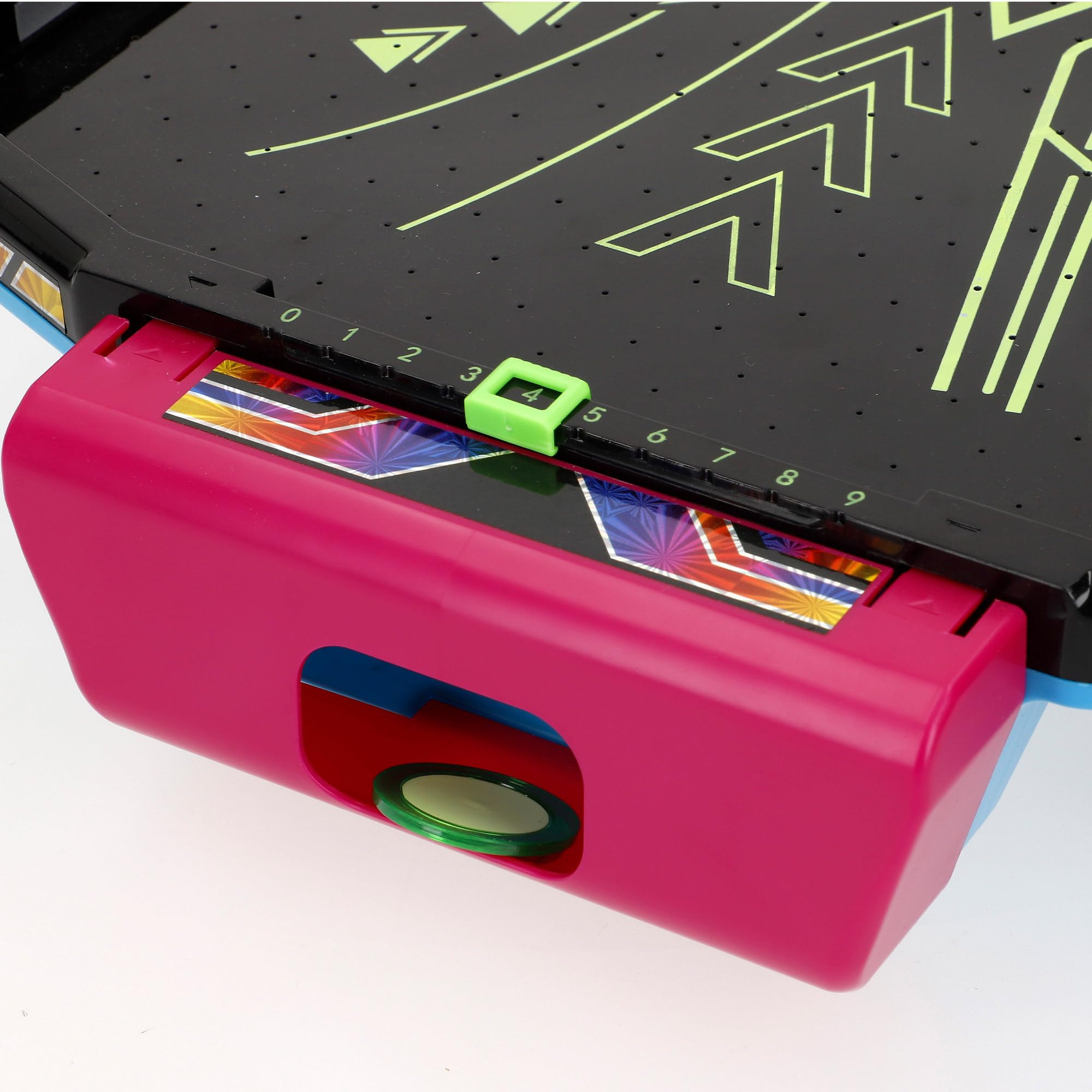 ColorBaby CB Games Air Hockey Neon da tavolo, struttura 40 cm, plastica resistente, 2 pale, 2 dischi, 2 giocatori, giochi da tavolo, giocattoli per bambini, divertimento in famiglia, +6 anni (39515)