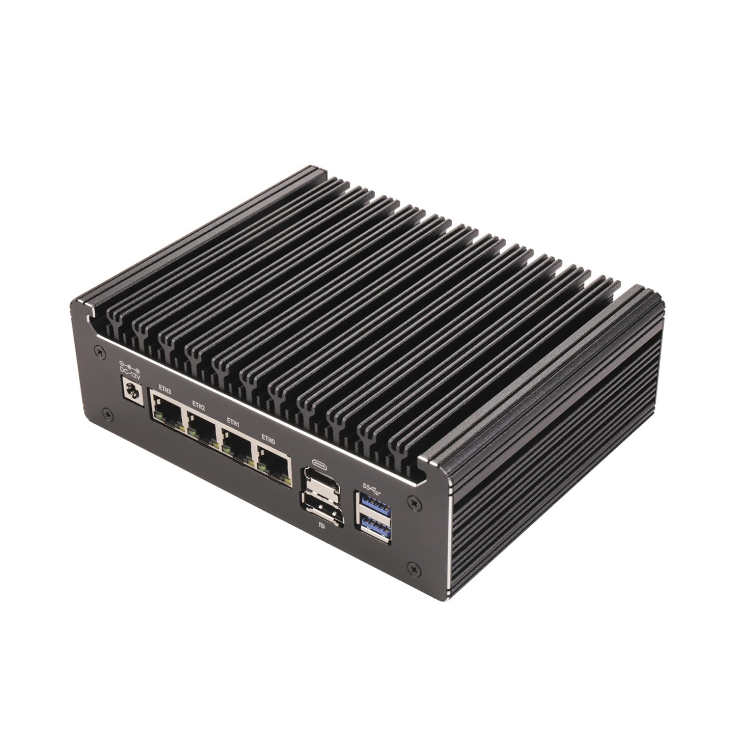Micro Firewall Appliance, Mini PC, PFSense, Mikrotik, OPNsense, VPN, Router PC, Pentium Gold 4417U, RS52, 4 x 2.5GbE Nics, COM, Type-C, HDMI, DP, SIM Slot, 16G RAM, 512G SSD