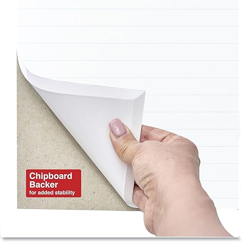 Miniatura 11 de Universal 35601 Almohadillas de caballete recicladas, regla tenue, 27 x 34, blanco, 50 hojas (caja de 2)