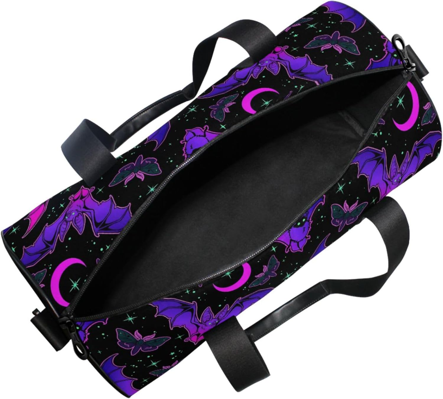 MNSRUU Duffel Bags Purple Bat Gothic Sports Gym Bag Travel Luggage Overnight Bags for Men Women Duffel Bags for Traveling