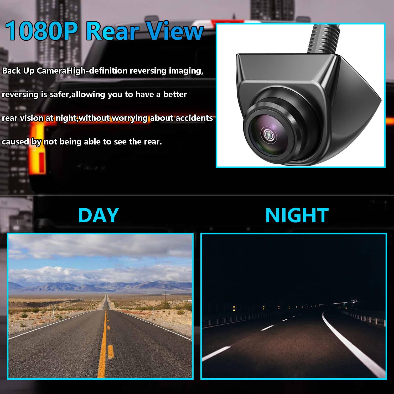 Super wide angle 140° Camera Amazon.com: Backup Camera, IP69K Waterproof and Fisheye Correction