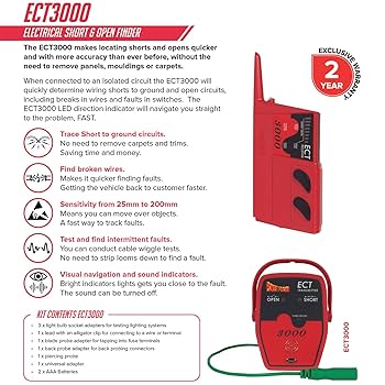 Amazon.com: Power Probe ECT3000B Short/Open Circuit Finder