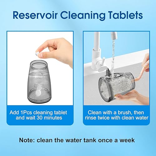 Miniatura 4 de Irrigador dental inalámbrico de 10.08 fl oz (10.1 fl oz) con 5 modos, 5 puntas de chorro, limpiador de dientes impermeable IPX7 para el cuidado de