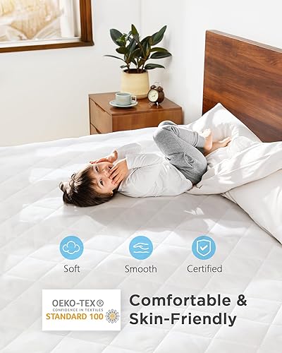 Miniatura 6 de Perlecare PCMP01WQ - Protector de colchón acolchado para colchones de hasta 21 pulgadas de grosor, transpirable y refrescante con esquinas