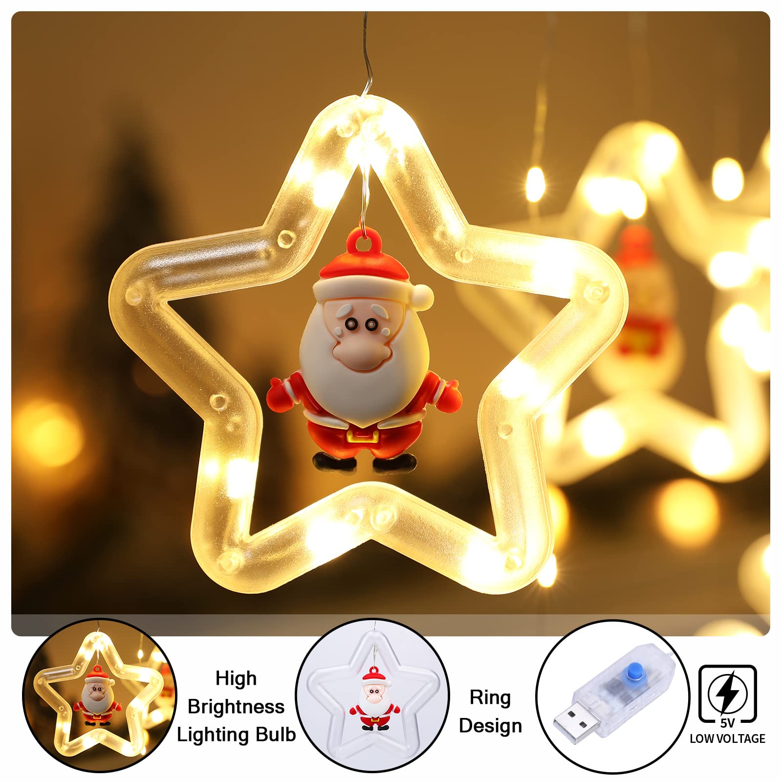 BLOOMWIN Christmas Window Lights - Image 4
