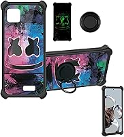 Vista 54 de Blu Studio Mini 2023 - Funda compatible con Blu Studio Mini 2023 [PC duro + silicona suave] [soporte de anillo] [efecto luminoso] YGH-BQ