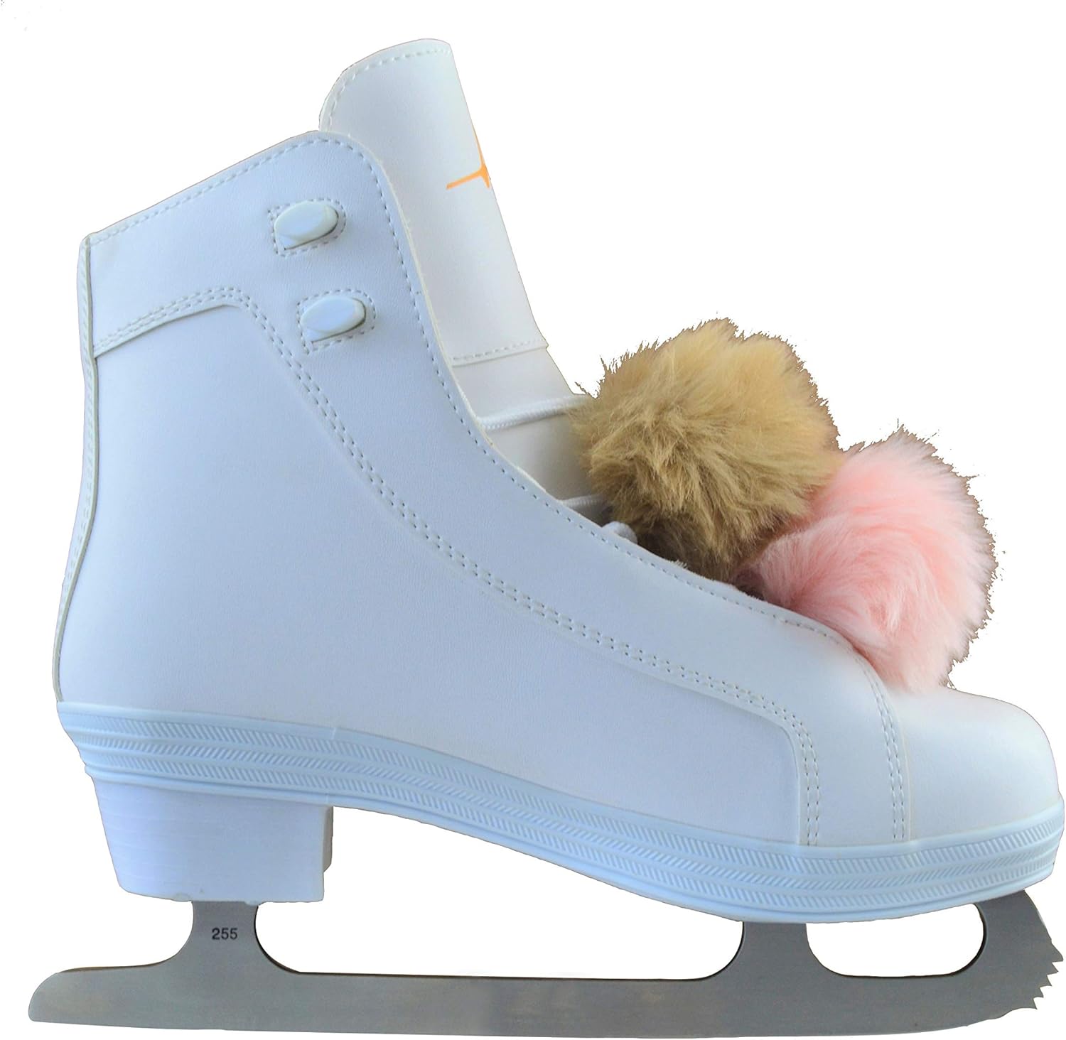 American Athletic Shoe Pom Pom Figure Skate, White