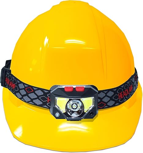 Miniatura 8 de Skywin Linterna USB ligera recargable para casco duro, paquete de 3 XPG+COB 3 LED 200 lúmenes lámpara de cabeza con faro de luz roja para mochilero