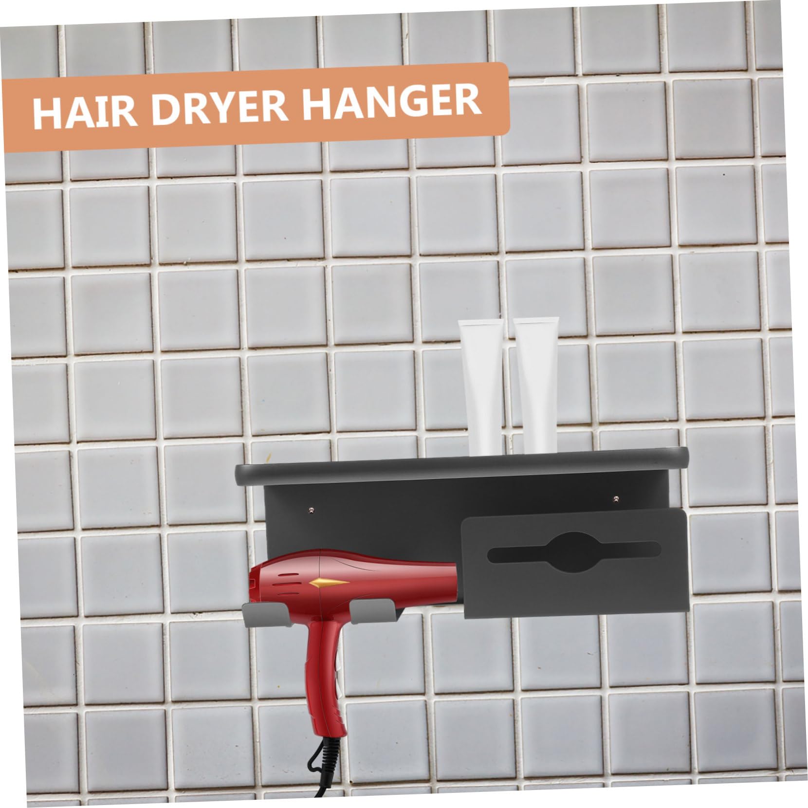 VICASKY Wandhalterung Für Haartrockner Platzsparendes Organizer-system Für Badezimmer Stabile Ablage Aus Robustem Stahl Für Haarpflege-accessoires
