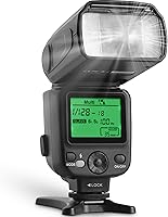 Altura Photo AP-UNV2 Universal Speedlite Flash for Canon Nikon Sony DSLR Mirrorless Cameras - Manual LCD Flash Guide #38