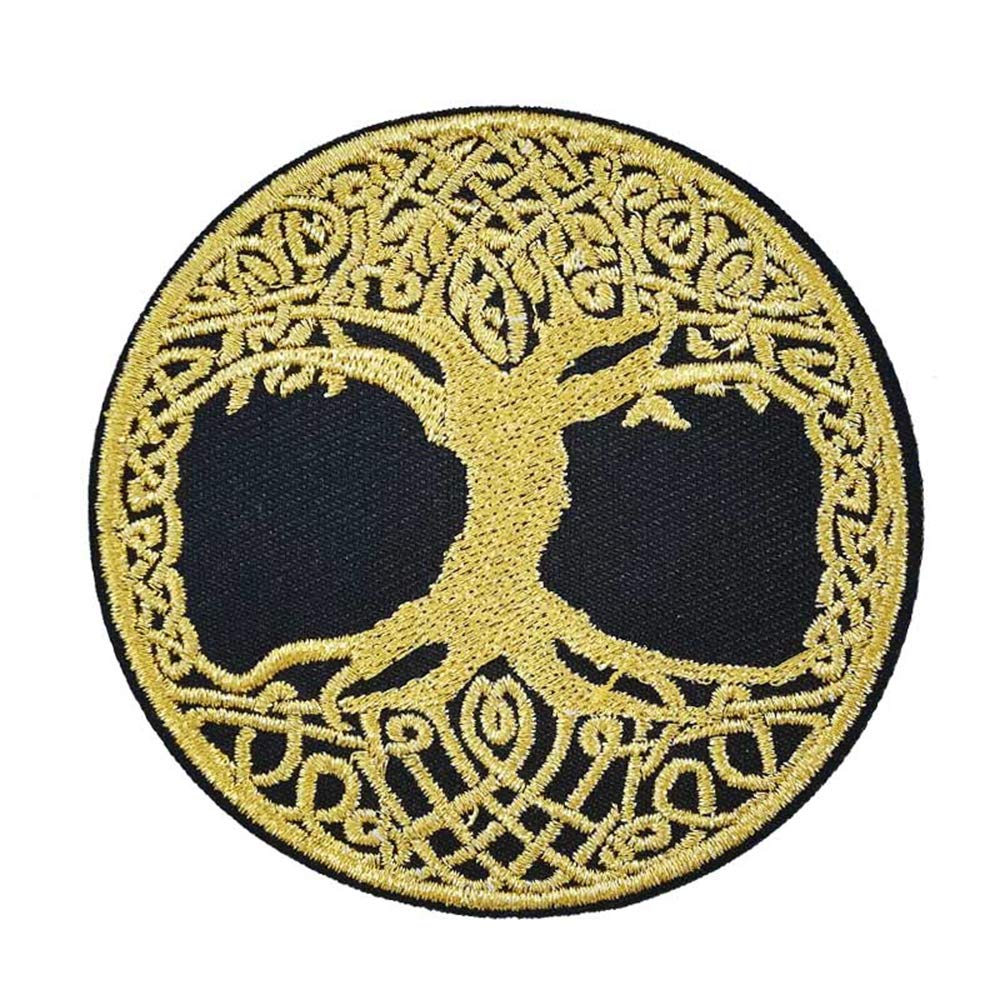 Écusson brodé Yggdrasil arbre de vie pour masquer un accroc de veste en toile