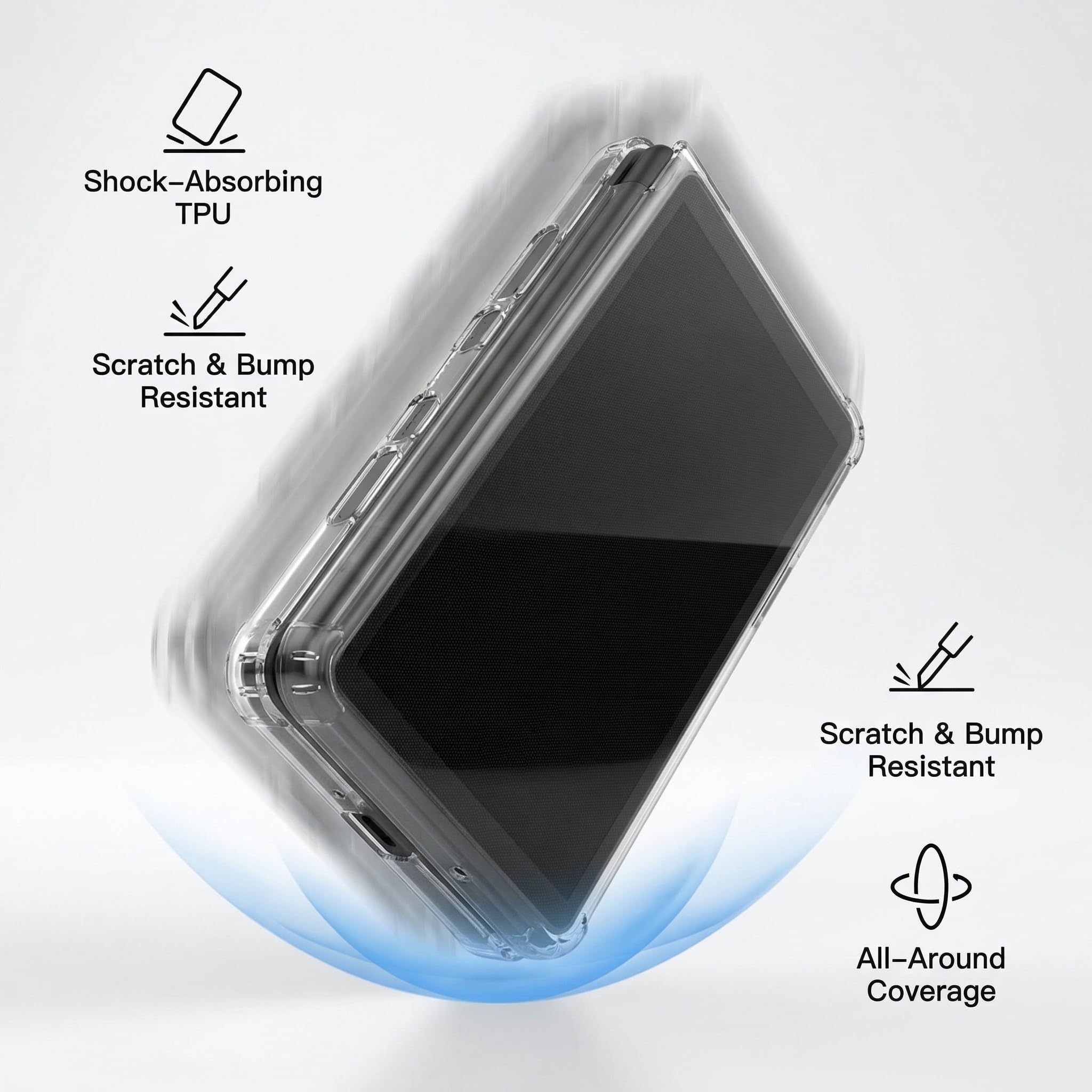 AYN-THOR Dual Screen Flip Game Console Clear TPU Protective Case for Game Console Slim Lightweight Shock Absorption Cover with Precise Holes for Ports - 4