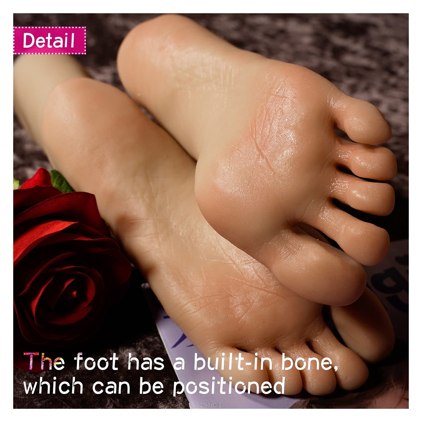 Skarpety do butów Stopy Model Plastikowy Silikon Kobiet Męski Fałszywy Nail Noga Wyświetlacz Tarsel Bone Kosz Manekin Dummy Human TG3607(All Silicone,Left foot)
