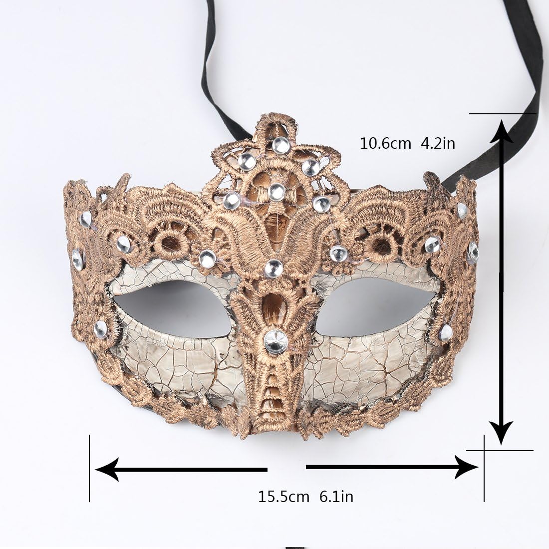 YU FENG Venetian Masquerade Mask for Women Couples Besties-Prom,Balls,Mardi Gras,Halloween and Parties Costume Mask - Image 6
