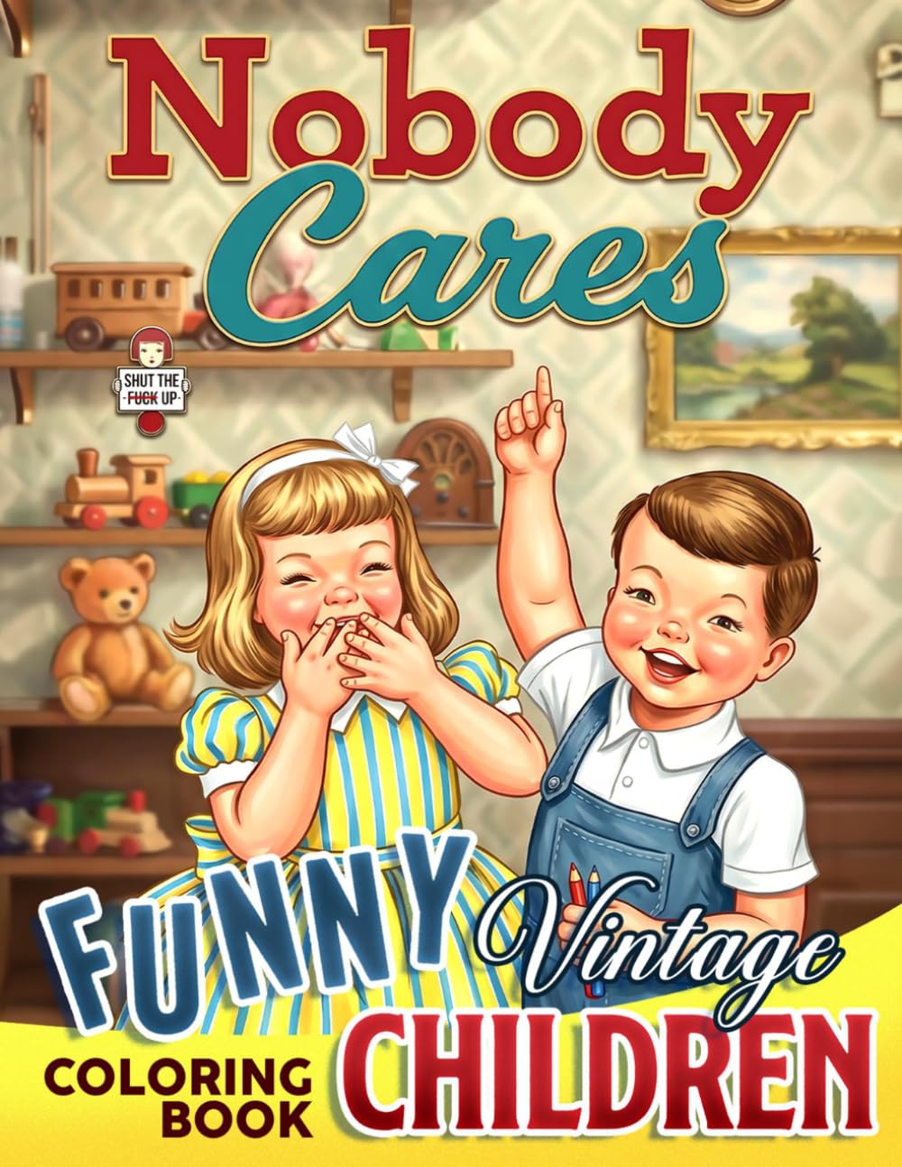 Funny Vintage Children Coloring Book: Hilarious Retro Style Coloring Pages with Parody Nostalgic Scenes and Humorous Moments, Mindful Creativity for All Ages
