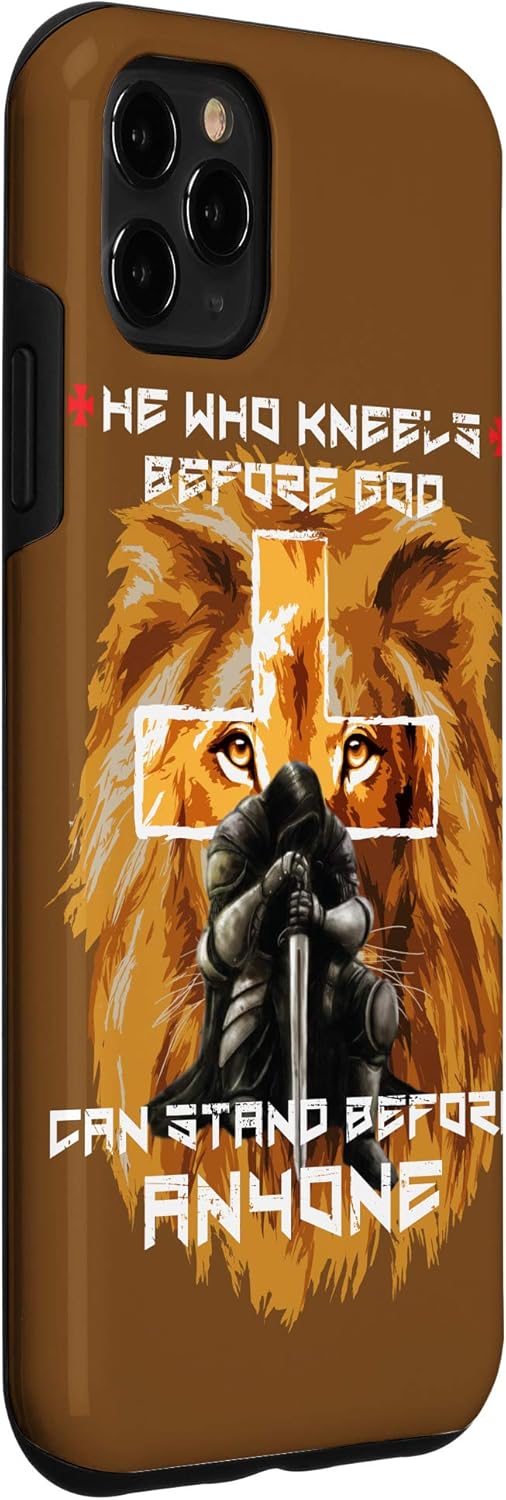 iPhone 11 Pro Max Christian Cross Lion Phrases Sayings Verses Religious Phone Case