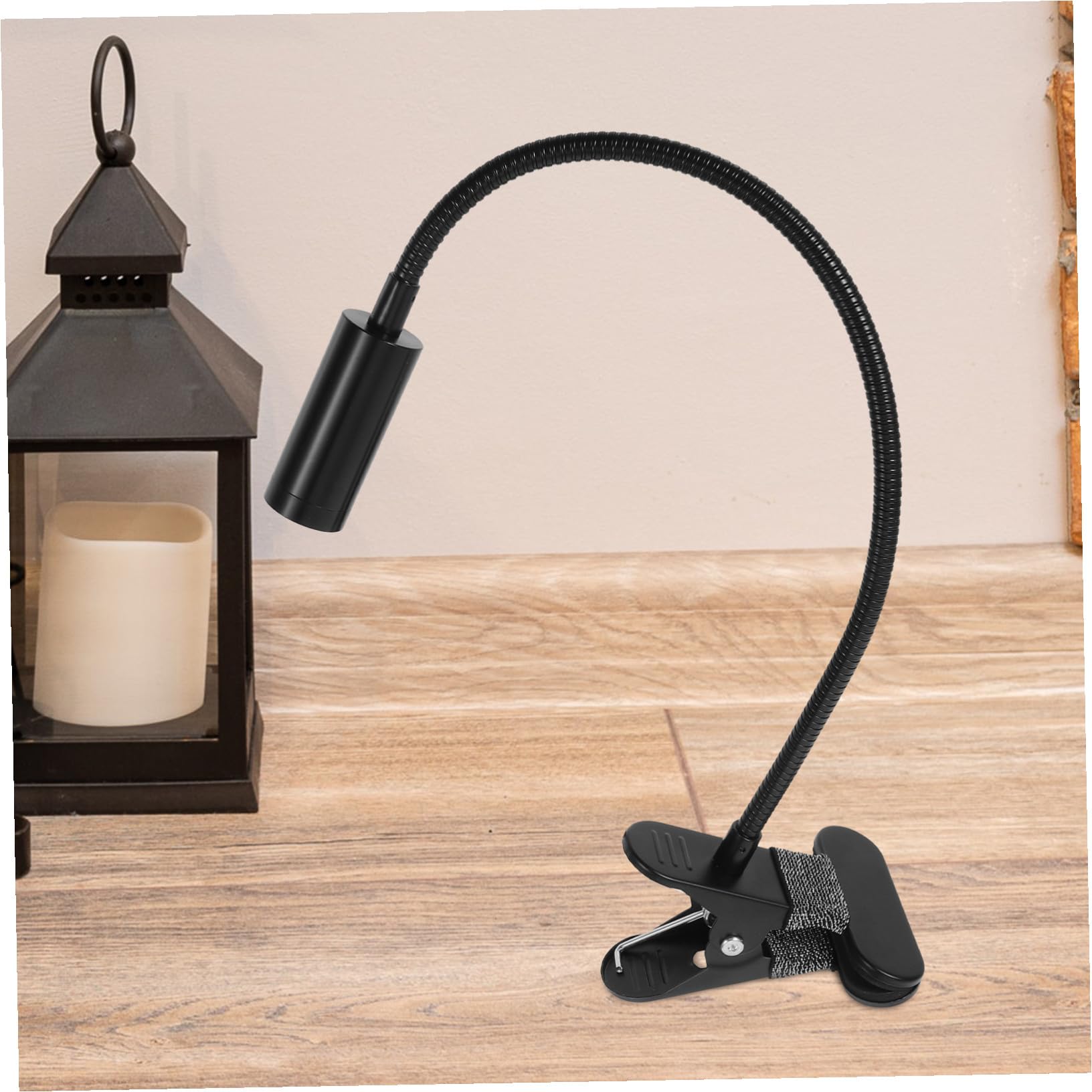 Toddmomy Lampada LED Pinza 3w Flessibile, Collo Orientabile, Nero | Alluminio e Ferro, Luce Bianca, per Lettura a Letto e Lavoro Sul Tavolo