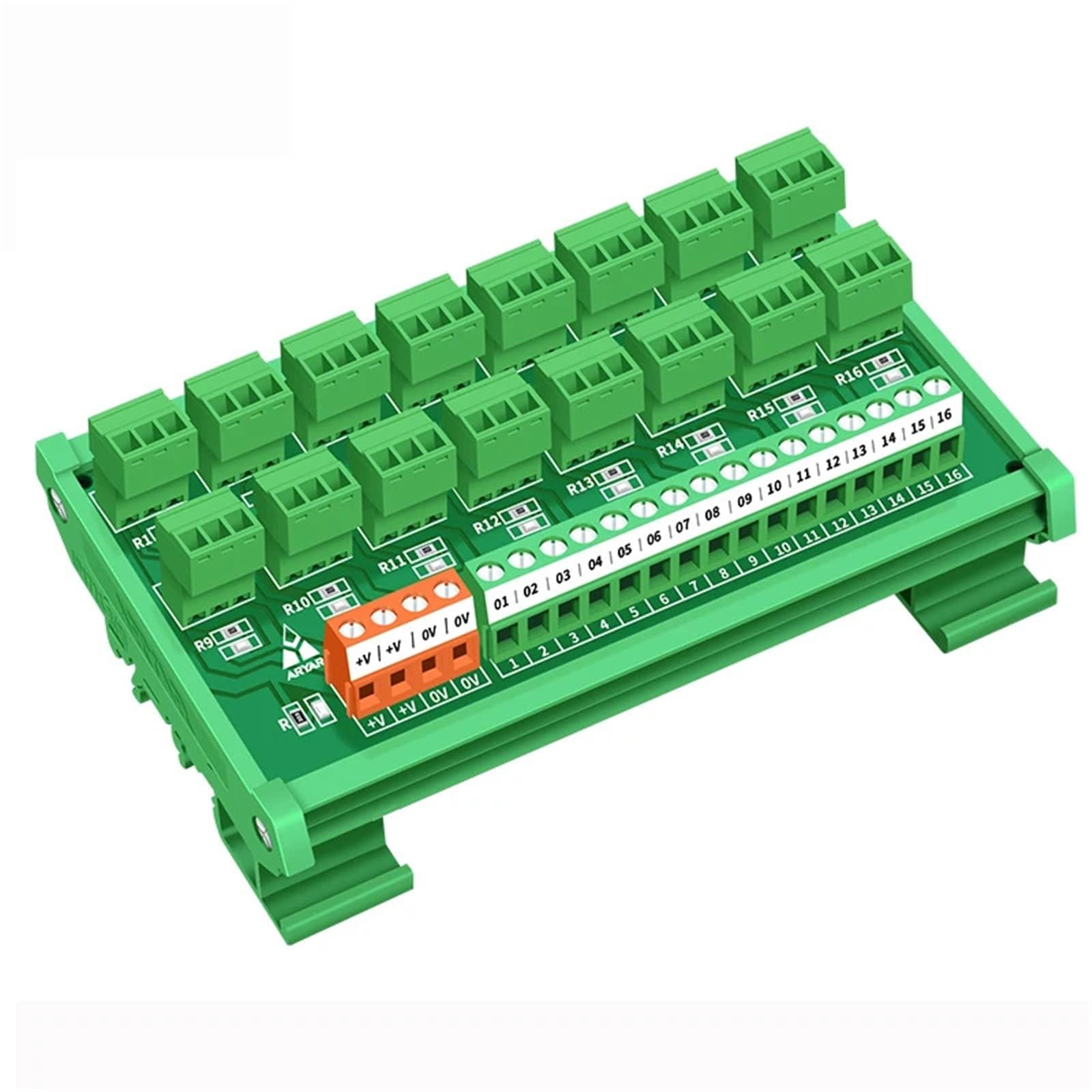 1 Uds montaje en carril DIN 5V-24V Sensor cableado mesa de terminales interruptor de proximidad fotoeléctrico resorte 8 bits 2 cables 3 cables(HL-SEN-16,Screw Terminal,Input Signal PNP)