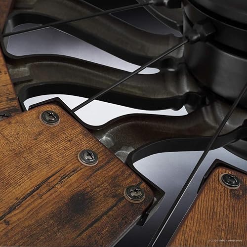 Miniatura 7 de Urban Ambiance Ventilador de techo tradicional de lujo para interiores, tamaño grande: 17.3 pulgadas de alto x 60 pulgadas de ancho, con elementos