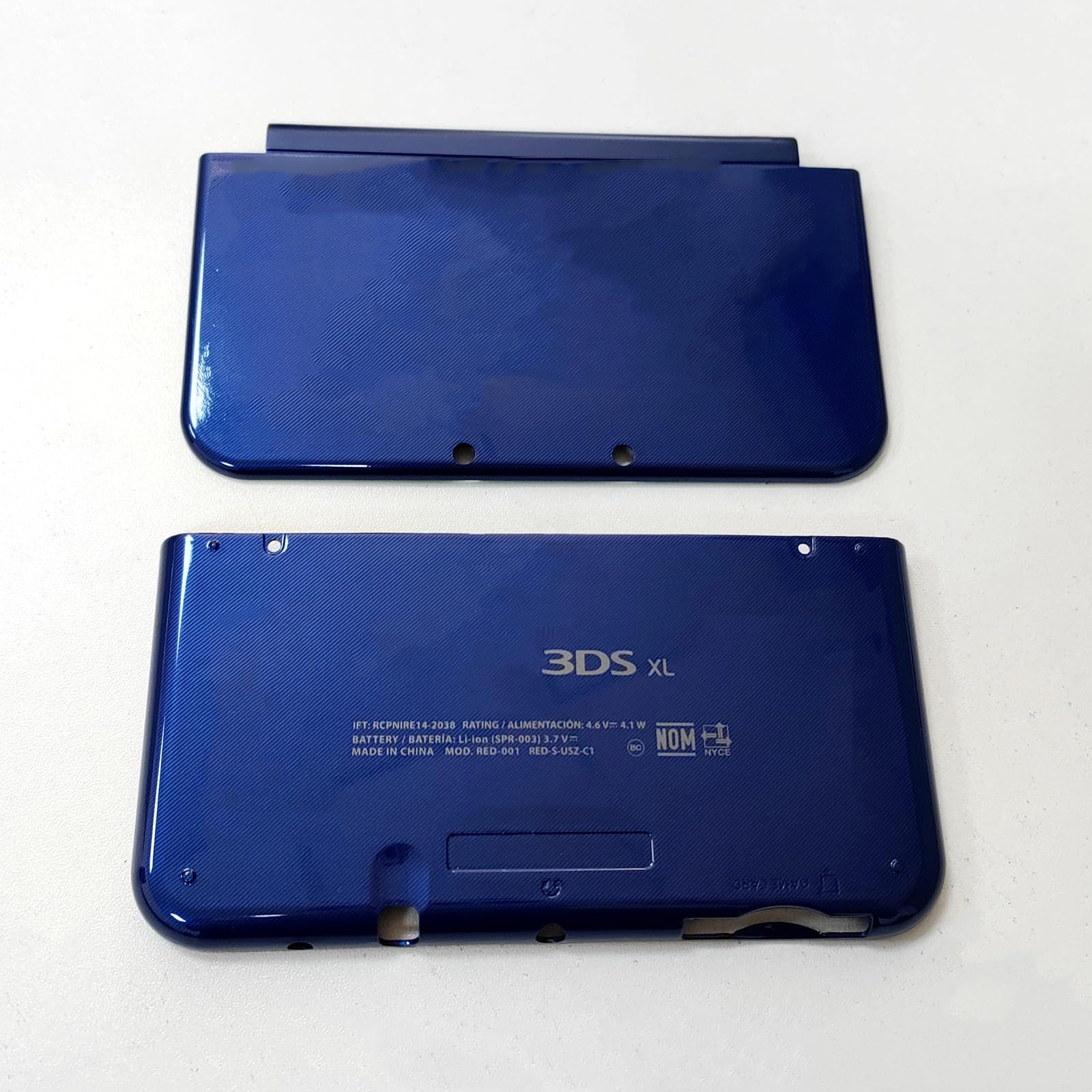 Carcasa Delantera y Trasera de Repuesto para Nintendo New 3DS XL Consola, Placas de Cubierta Superior/Inferior DIY Estuche de Placa Accesorios para New 3DSXL (Azul)