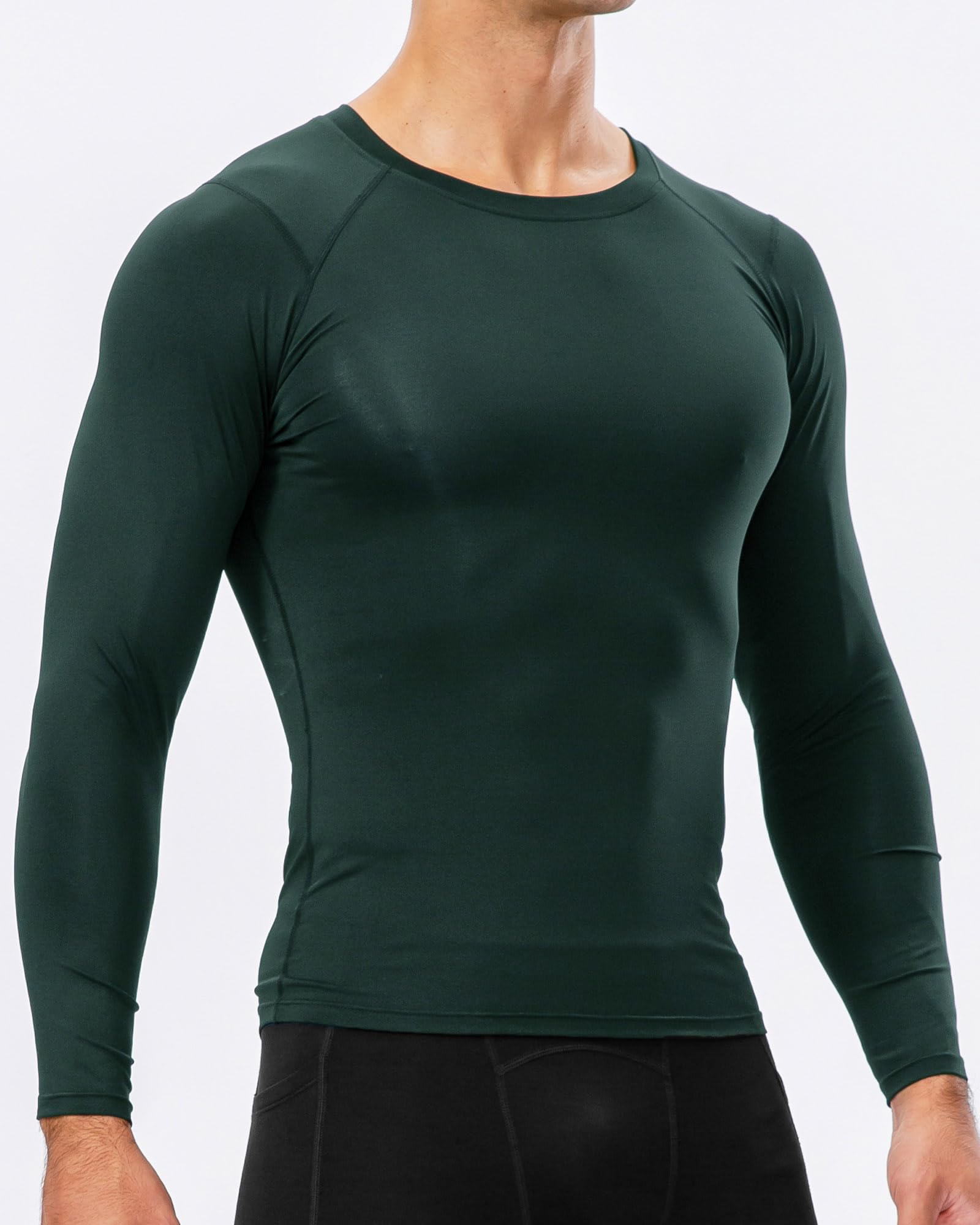 Maillot de compression à manches longues pour homme - Couche de base athlétique pour course à pied, basket-ball, cyclisme