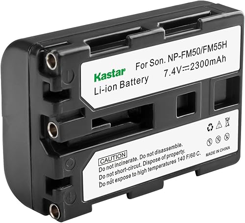 Kastar Batería de repuesto NP-FM50 para cámara Sony NP-FM30 NP-FM55H y Sony HDR-HC1 HDR-SR1 HDR-UX1 MVC-CD200 MVC-CD250 MVC-CD300 MVC-CD350